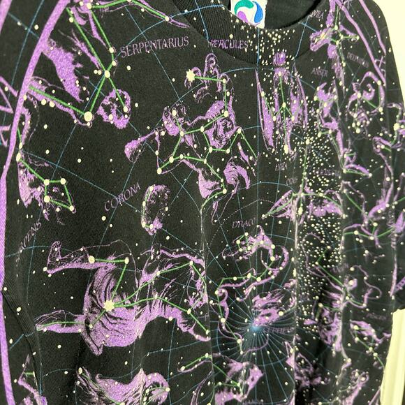 Liquid Blue Vintage 1993 Constellations Print Zodiac Graphic Tee Size XL Space - Picture 7 of 14